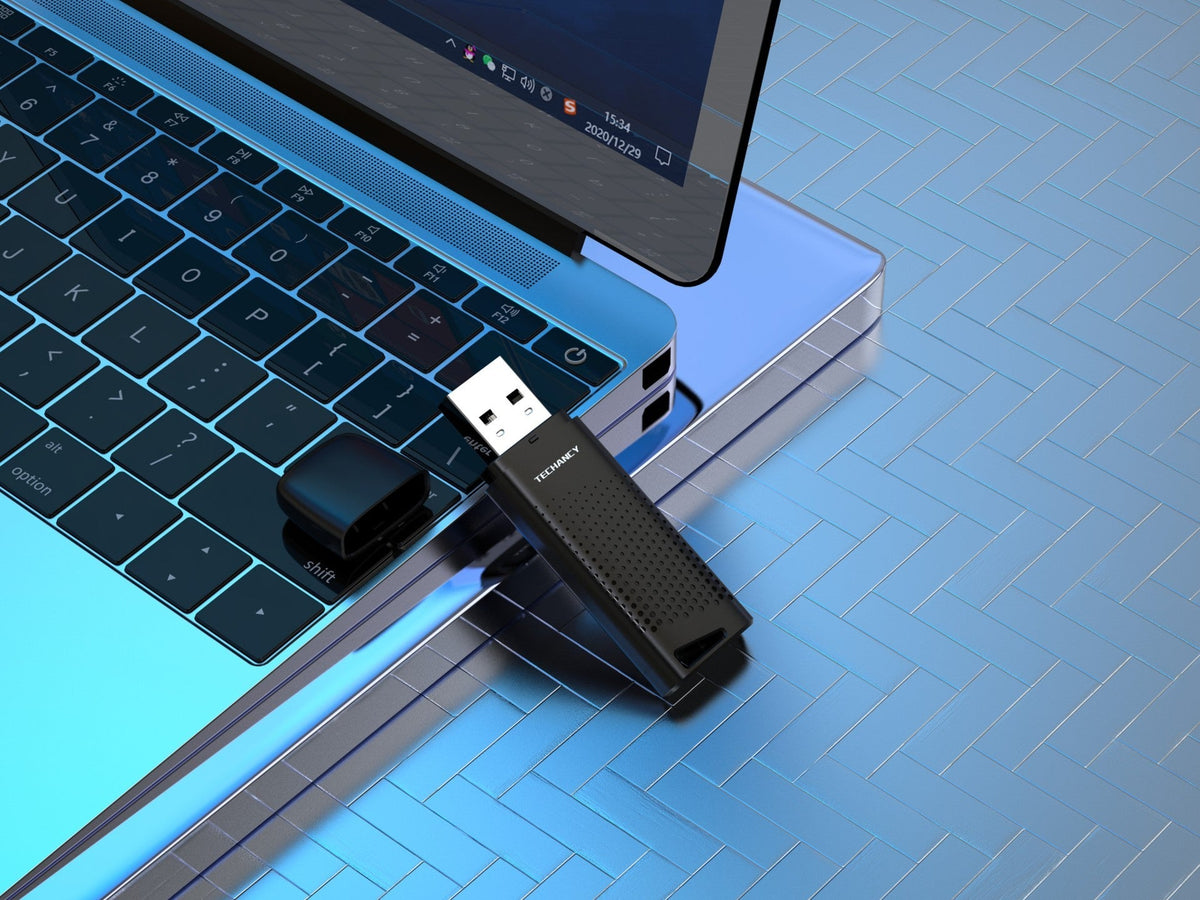 Techancy USB Flash Drive 64GB Preto LB2903, Usb 2.0, Compatível com PC/Mobile/Mac, Armazenamento seguro de ficheiros