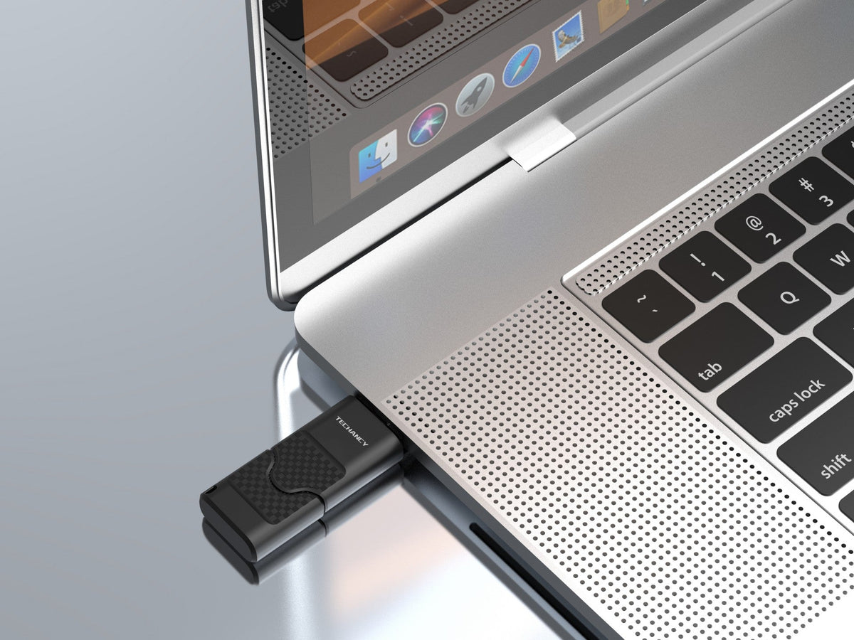 Techancy USB Flash Drive 8GB Preto LB2901, Usb 2.0, Compatível com PC/Mobile/Mac, Armazenamento seguro de ficheiros