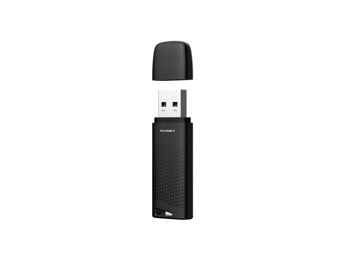 Techancy USB Flash Drive 64GB Preto LB2903, Usb 2.0, Compatível com PC/Mobile/Mac, Armazenamento seguro de ficheiros