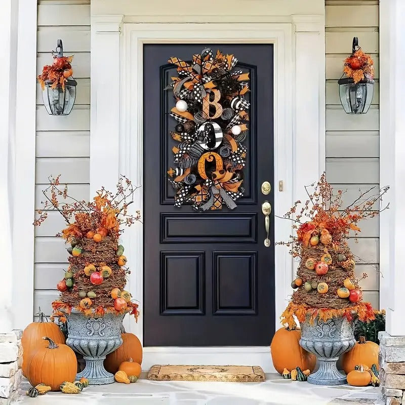Halloween BOO Garland Pumpkin Haunted House