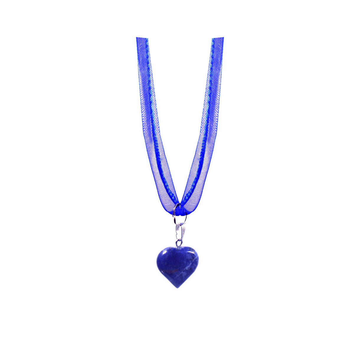 Sodalite Necklace, Blue Necklace, Heart Necklace, Sodalite Gemstone | by nlanlaVictory